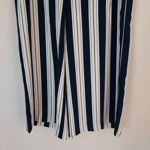 Striped Black and White Women's Pants - Picture 2 of 8